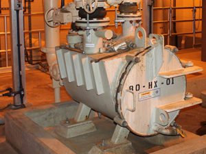 Heat exchanger for wastewater plant